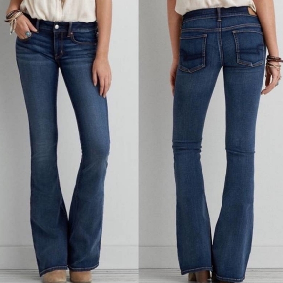 American Eagle Outfitters Denim - AEO Boho Flare Jeans Super Super Stretch American Eagle Outfitters Blue 8